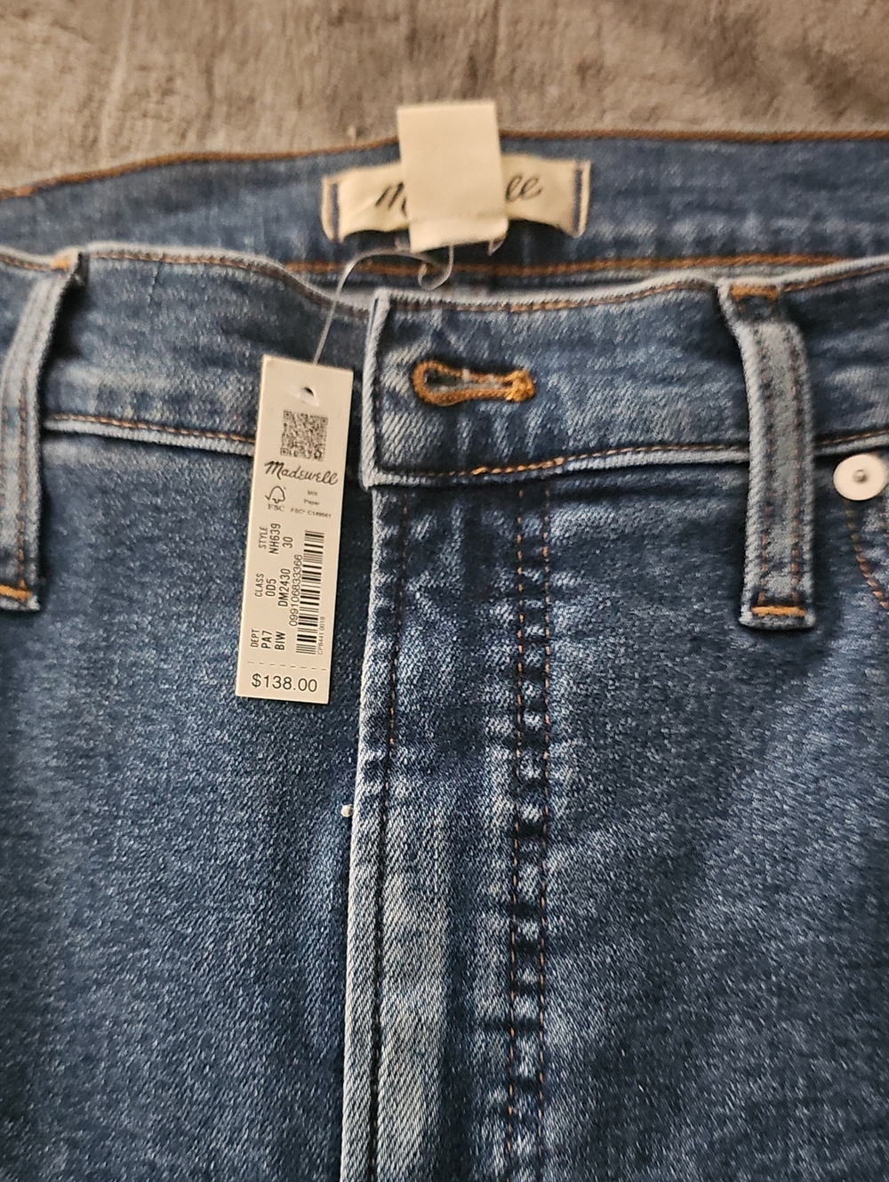 Madewell Men's Blue Straight-Leg Jeans